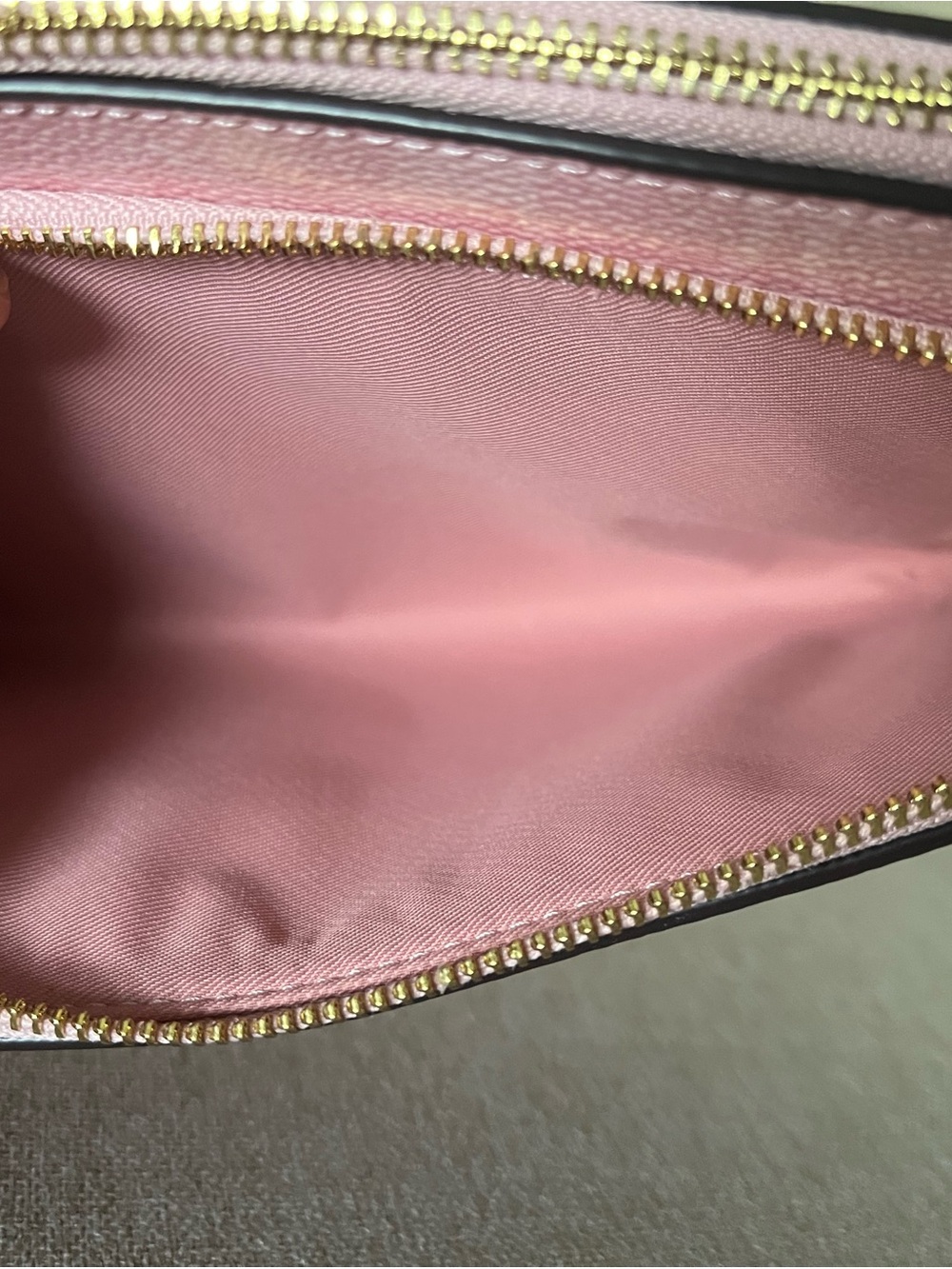 Coach Powder Pink Double Zip Wristlet with Gold Hardware - Picture 5 of 5